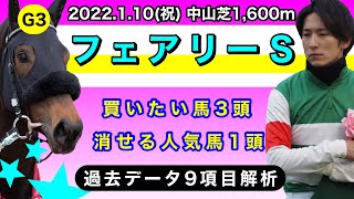 【フェアリーステークス2022】過去データ9項目解析買いたい馬3頭と消せる人気馬1頭について競馬予想 [upl. by Enelav858]