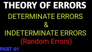 Theory of Errors Determinate errors Indeterminate errors [upl. by Lleznod]