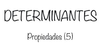 Determinantes Propiedades 5 [upl. by Aleek]