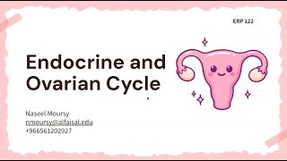 Endocrine and Ovarian Cycle  Naseel Moursy  ERP 122 PAL review session [upl. by Nalyak]