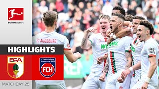 Winning streak continues thanks to premiere goal  Augsburg  Heidenheim 10  Highlights  MD 25 [upl. by Tennaj]