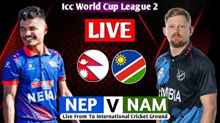 NEPAL VS NAMIBIA WORLD CUP LEAGUE 2 2024 MATCH LIVE  NEP VS NAM LEAGUE 2 LIVE MATCH [upl. by Enitsyrk]