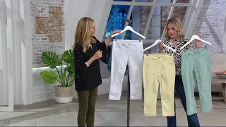 Laurie Felt Power Silky Denim PullOn Capri Jeans on QVC [upl. by Eivla]