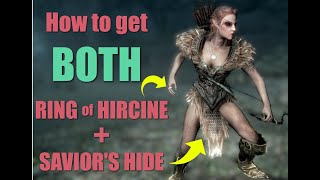 How to Get Both the Ring of Hircine and the Saviors Hide  Elder Scrolls V Skyrim [upl. by Jenesia]