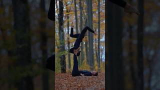 ACRO IN NATURE 🍁🍂🧡 acrobats acrobatics shorts skills [upl. by Aubyn]