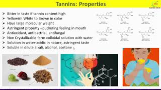 Tannins Introduction Types Sources Properties UsesTannin Secondary Metabolite [upl. by Kcirdet950]