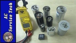 Testing and Checking the MFD uF rating of HVAC Capacitors Start Capacitors and Run Capacitors [upl. by Torrance]