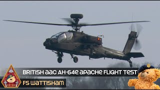 LETS RIDE BRITISH ARMY AIR CORPS AH64E APACHE ATTACK HELICOPTER FLIGHT TEST • FS WATTISHAM [upl. by Madora]