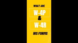 What are W 4p amp W 4R forms 2023 short [upl. by Eetnod]