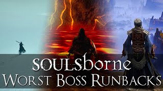 Worst Boss Runback in Every Souls Game Elden Ring Bloodborne Dark Souls [upl. by Bollen866]