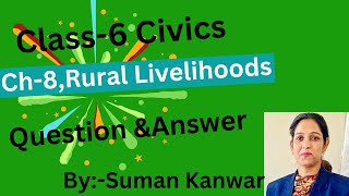 Rural Livelihoods  Class6  Civics  Ch8  Ratnasagar  Question amp Answer [upl. by Richlad]