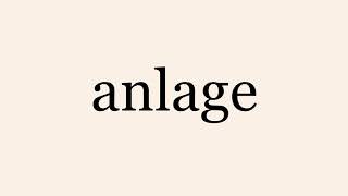 anlage [upl. by Ainegue]