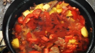 Sommertagebuch 2016 10  Gulasch über dem Feuer kochen Kesselgulasch [upl. by Floss]