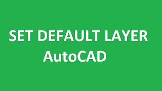 How to set default layer in AutoCAD for Dimension Text amp Hatch [upl. by Aisena]