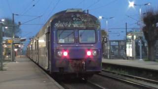 BB27300 et VB2N  Arrêt à la gare de Cormeilles en Parisis sur la ligne J du Transilien [upl. by Eatnwahs415]