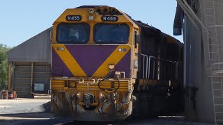 4K Video SSR grain train movements at Quambatook [upl. by Seadon216]