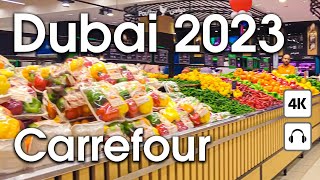 Dubai 🇦🇪 Prices in Dubai Hypermarket Carrefour  4K  Review Walking Tour [upl. by Ayhtak521]