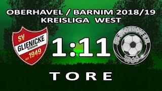 SV GLIENICKE  SG STORKOW 111  Tore KL West 201819  24Spieltag [upl. by Oinesra]