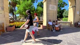 Malta 4K Walking Tour 🎦10 minutes  Valletta amp Upper Barrakka Gardens  Virtual Travel Experience [upl. by Inna863]