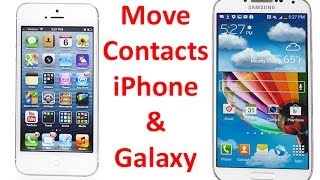 How to Transfer Contacts Between iPhone amp Samsung Galaxy [upl. by Aerona]