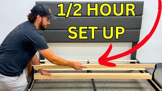 Allewie Platform Bed Frame Easy Assembly [upl. by Bourn]