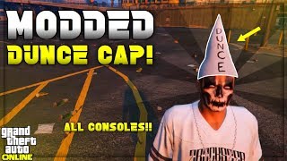 GTA 5  How to Get MODDED DUNCE CAP No Badsport Using Clothing Glitches  GTA 5 Clothing Glitch [upl. by Iru]