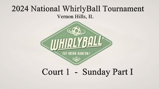 Court 1  2024 National WhirlyBall Tournament  Sunday part I [upl. by Soilissav303]