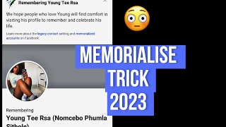 How to Memorialise a Facebook account 100 working Id remembering 2023 Trick🔥🔥 [upl. by Anaimad478]