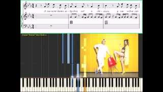 Имя 505  Время и Стекло Ноты и Видеоурок для фортепиано piano tutorial [upl. by Leonerd]