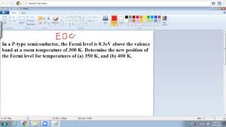 Problems on Fermi Level  Fermi Dirac Distribution Function Problem [upl. by Godspeed]