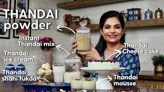 Thandai Recipe I 1 Thandai Powder 5 Recipes I Holi Recipes I Pankaj Bhadouria [upl. by Auqinaj]