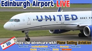 🔴Live Plane Spotting Edinburgh Airport  RealTime aviation  Upclose landings and takeoffs [upl. by Waly]