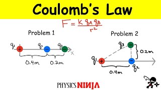 Coulombs Law Problems [upl. by Desirea]