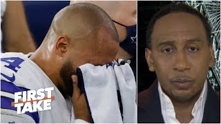 Im very very sad for Dak  Stephen A reacts to Prescotts ankle injury  First Take [upl. by Rosabella318]