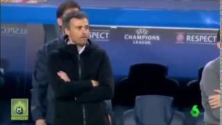 Lo que Luis Enrique decía justo antes del gol de Sergi Roberto ante PSG [upl. by Notnyw]