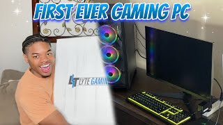 Unboxing my first ever gaming PC  setting up my gaming setup [upl. by Aicarg647]