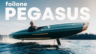 This Stylish Single Passenger Electric Hydrofoil Boat Will Turn Heads On Water  foilone Pegasus [upl. by Yebba817]