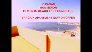 2 bedroom apartment right on the beach in Lo Pagan [upl. by Josi]