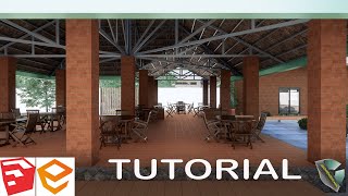 How to make the Thatched roofing material by Enscape amp Sketchup [upl. by Corley539]