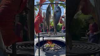 La cage terre et mer du braséro 🔥🦞🐟🥩 Tournebroche Gueuleton des Alpes 🍽️ [upl. by Wehtam988]