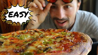 PIZZA LA PLUS FACILE DU MONDE 😲 Pizza Maison Moelleuse  Professeur Pizza [upl. by Iruahs907]