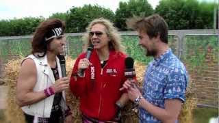 Kerrang Radio Matt Stocks interviews Steel Panther at Download 2012 [upl. by Otrebliw]