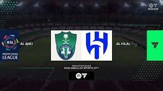 Al Ahli vs Al Hilal  Saudi Professional League 202324  FC24 [upl. by Atiroc]