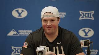 Connor Pay  BYU Football  Postgame  Arizona State  November 23 2024 [upl. by Hoopen]