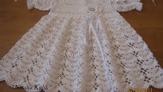 Crochet baby dress How to crochet an easy shell stitch baby  girls dress for beginners 129 [upl. by Gow]