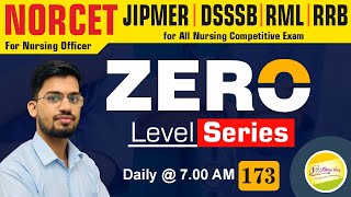 NORCET All Nursing Competitive Exam mcq zero Level Series 173 JINC [upl. by Ettezil]