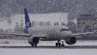 Innsbruck Airport 🇦🇹 Plane Spotting in the Alps  Very difficult approach Close up landings [upl. by Analram530]