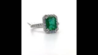 Orianne 274 Carat Natural Emerald amp Natural Diamond Ring in Platinum [upl. by Fira]