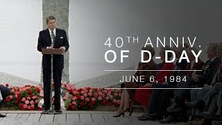 Normandy Speech Ceremony Commemorating the 40th Anniversary of the Normandy Invasion DDay 6684 [upl. by Jordans]