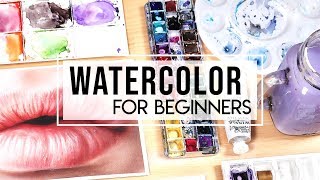 HOW TO USE WATERCOLOR  Guide for Beginners [upl. by Revart]